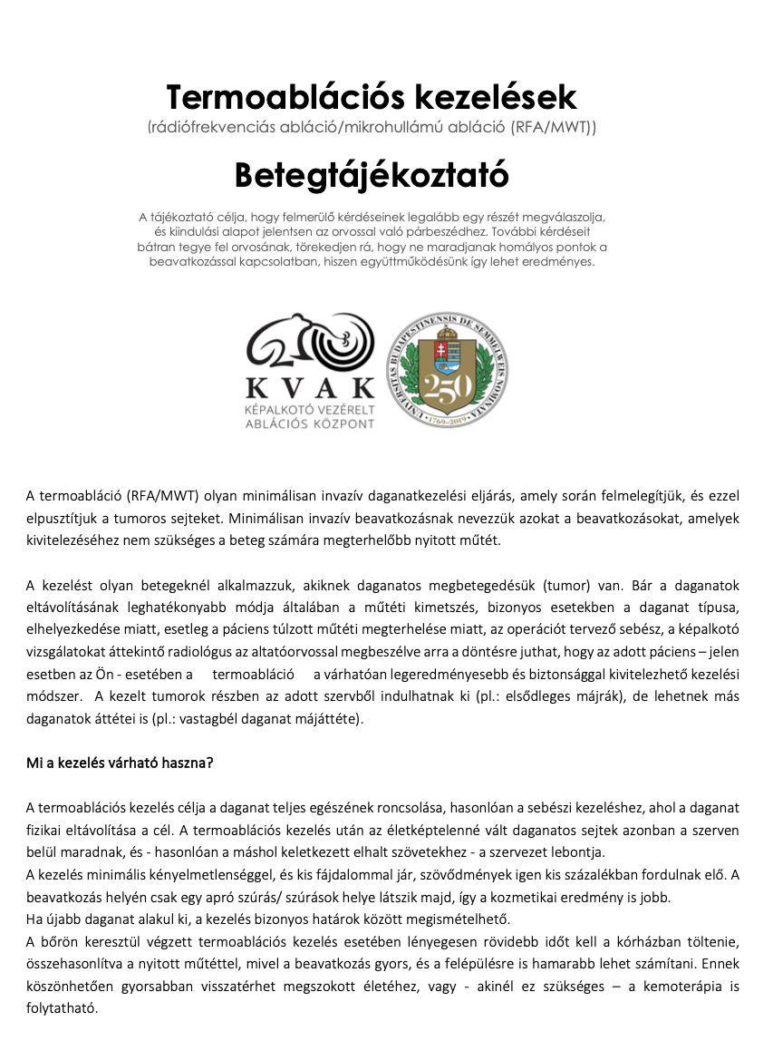 Betegtájékoztató